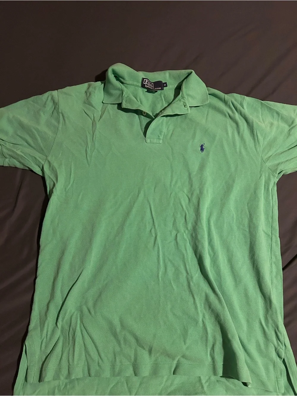 Ralph Lauren Light Green Polo with Navy Pony